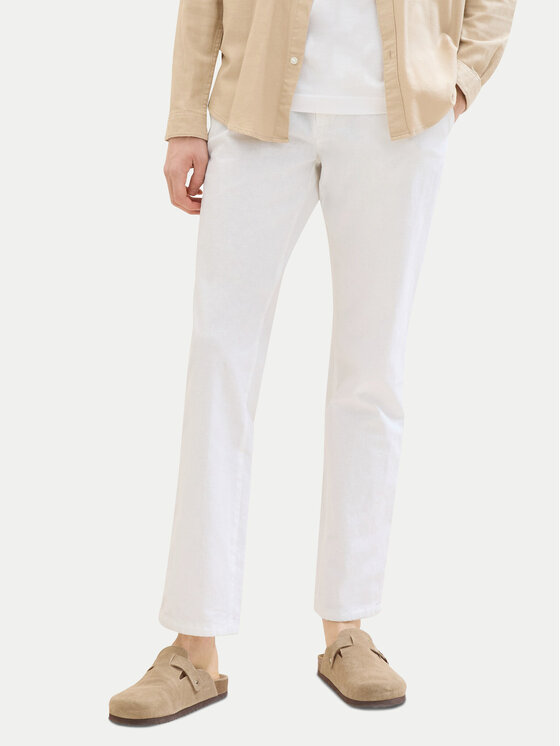 Tom Tailor Tom Tailor Штани з тканини 1041171 Білий Regular Fit