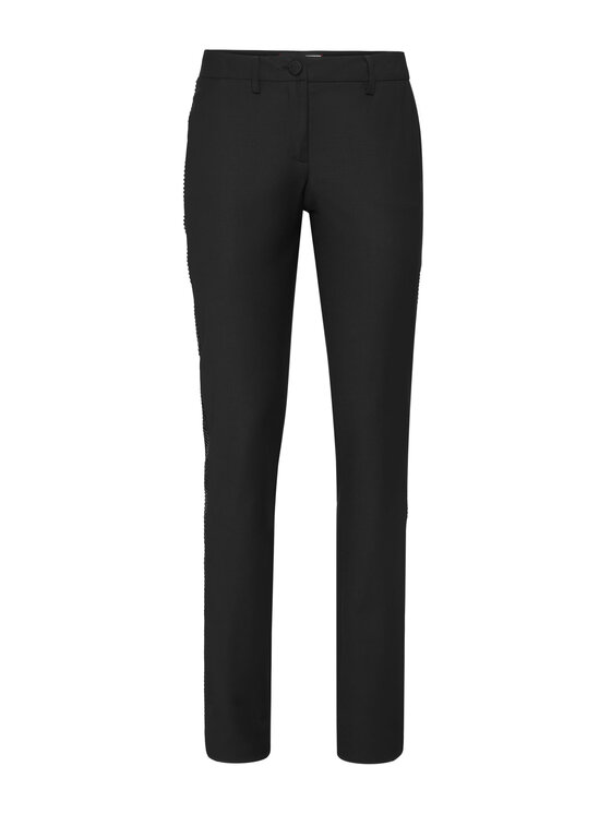 PHILIPP PLEIN PHILIPP PLEIN Kalhoty z materiálu 22147 Černá Regular Fit