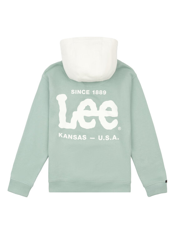 Lee Lee Pulóver Supercharged LEE0123 Zöld Regular Fit