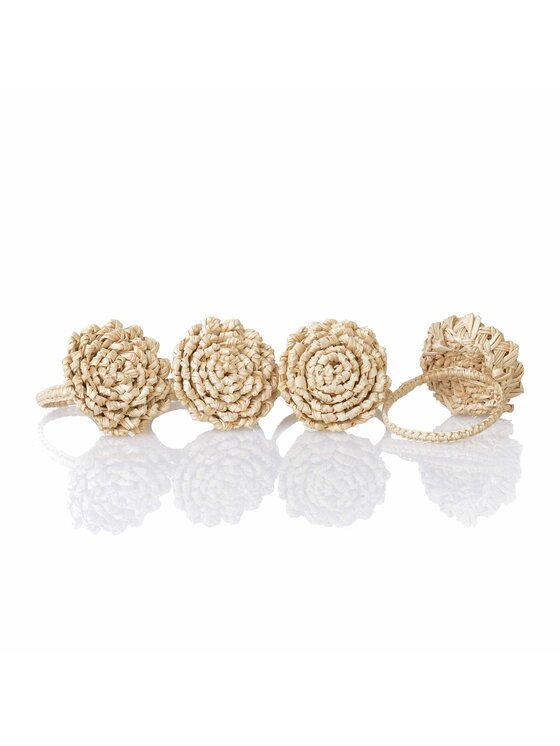 Roseberry Home Roseberry Home Obrączka na serwetki Beige Flower Ring Beżowy