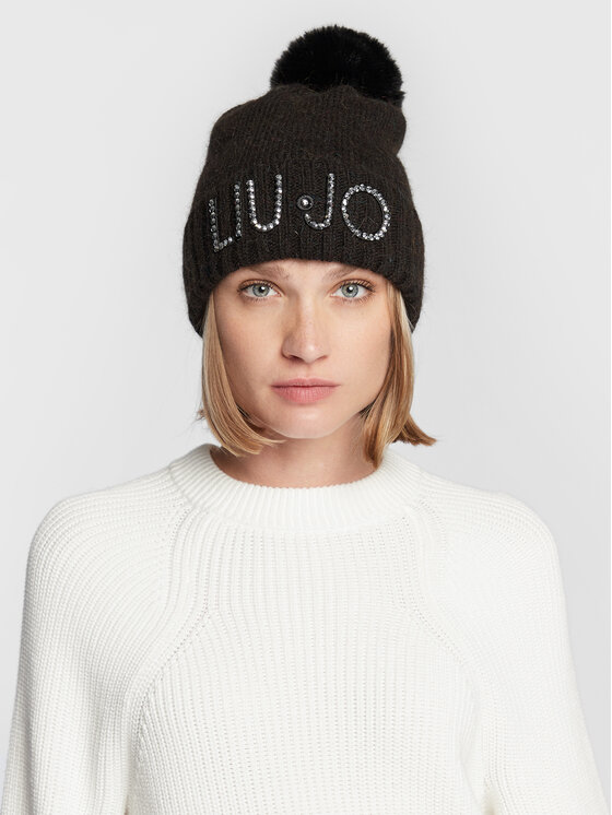 Căciulă Liu Jo Ponpon Logo 2F2002 M0300 Negru