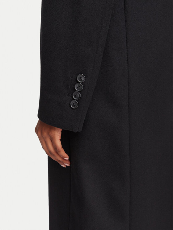 BOSS BOSS Volneni plašč 50574982 Črna Regular Fit
