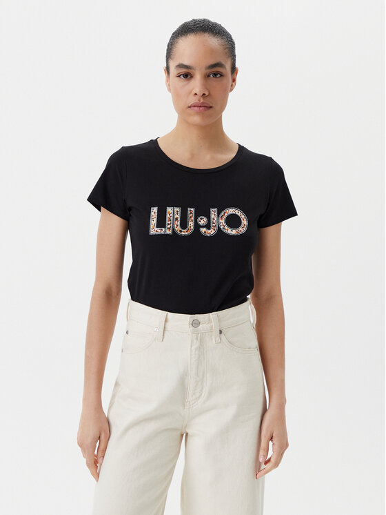Liu Jo Beachwear Liu Jo Beachwear T-Shirt VA5154 JS003 Czarny Regular Fit