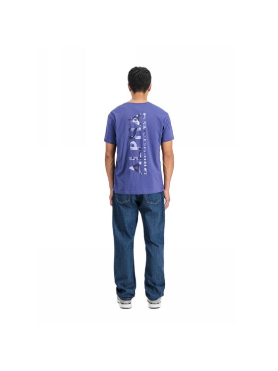 Alpha Industries Alpha Industries Tričko AI.128507CP-735 Tmavomodrá Regular Fit