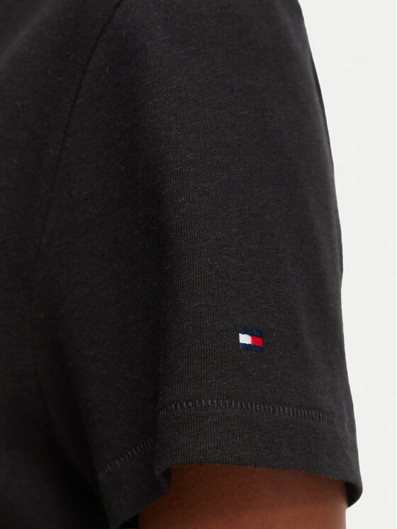 Tommy Hilfiger Tommy Hilfiger Póló WW0WW48704 Fekete Regular Fit