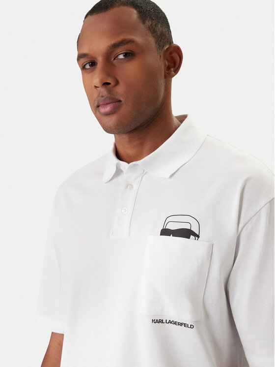 KARL LAGERFELD KARL LAGERFELD Polo majica 745127 561225 Bela Regular Fit