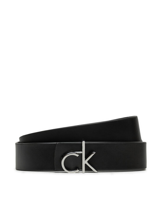 Calvin Klein Ženski Pas Ck Logo Reversible Belt 3.0 K60K613074 Črna