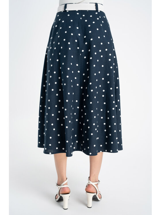 CLICK CLICK Midi sukně 50-726 Tmavomodrá Comfortable Fit