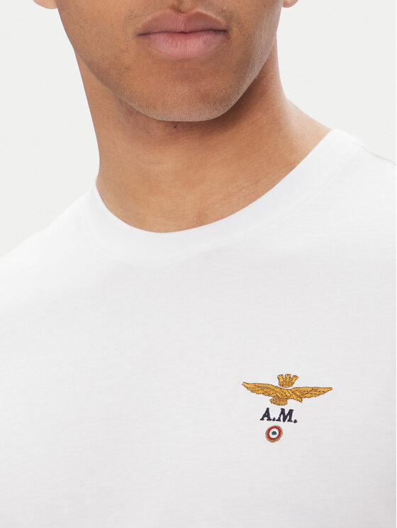 Aeronautica Militare Aeronautica Militare Tricou 251TS1580J372 Alb Regular Fit