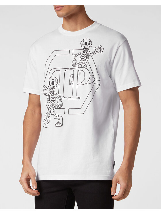 PHILIPP PLEIN PHILIPP PLEIN T-Shirt 9857 Biały Regular Fit