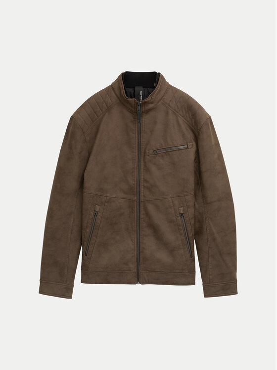Tom Tailor Tom Tailor Geacă din imitație de piele 1044633 Maro Regular Fit