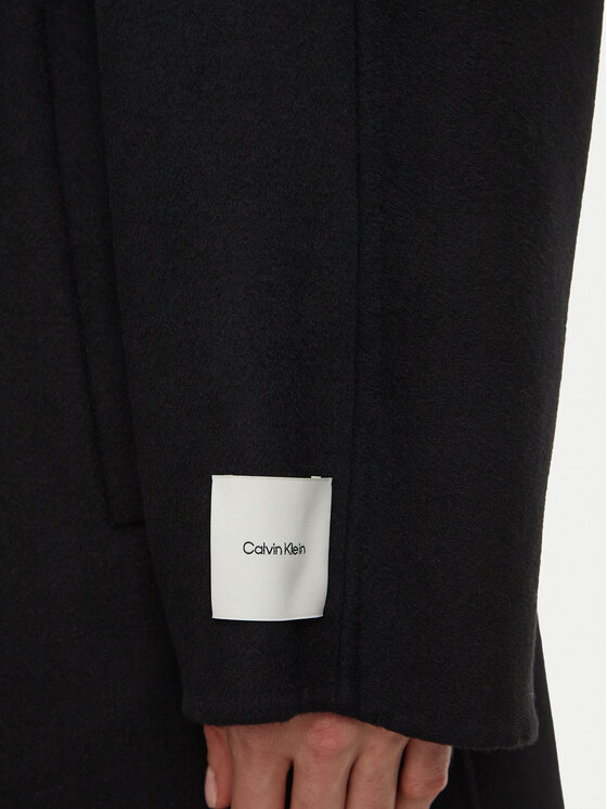 Calvin Klein Calvin Klein Wollmantel Hero LV040WL571 Schwarz Regular Fit