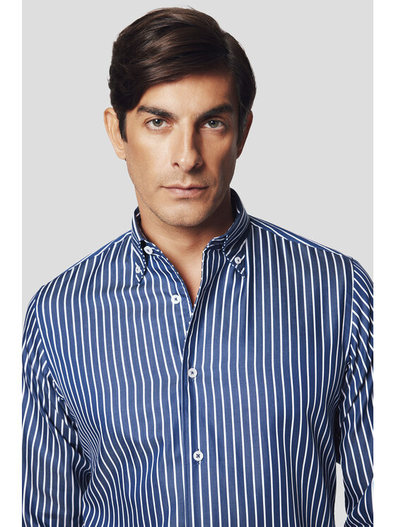 Lancerto Lancerto Koszula Hege KO073224000017 Granatowy Slim Fit