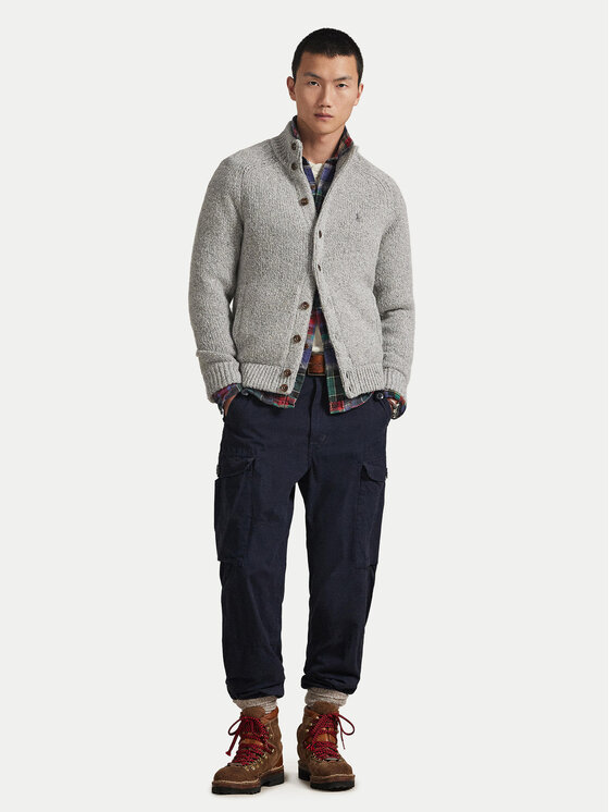 Polo Ralph Lauren Polo Ralph Lauren Кардиган 710979109002 Сив Regular Fit