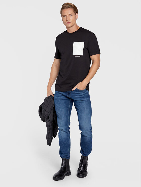 T-shirt Shadow Chest K10K110111 Nero Regular Fit