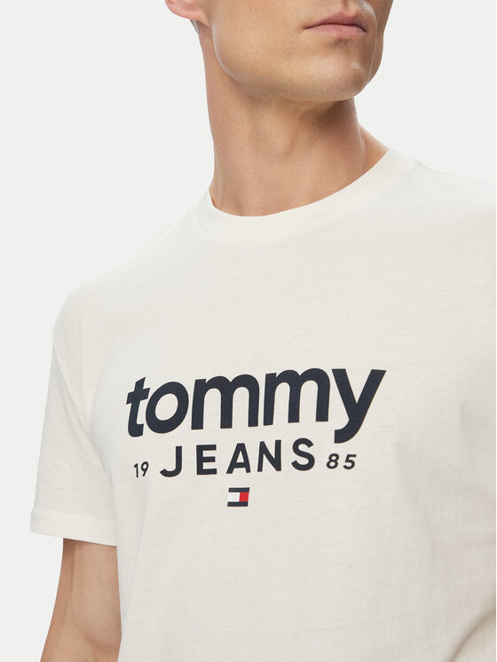 Tommy Jeans Tommy Jeans Majica Graphic DM0DM23376 Bela Slim Fit