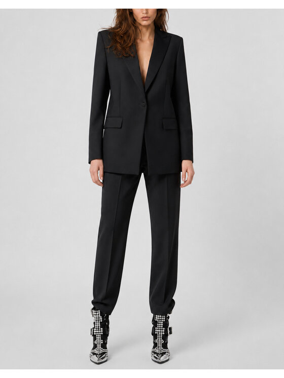 PHILIPP PLEIN PHILIPP PLEIN Marynarka 31264 Czarny Loose Fit