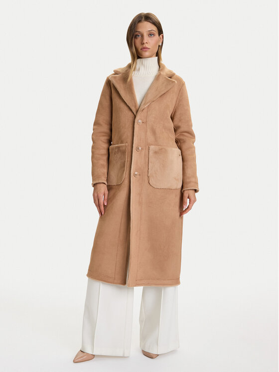 Rinascimento Rinascimento Cappotto di transizione CFC0122205003 Beige Regular Fit