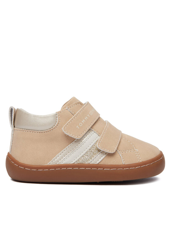Tommy Hilfiger Tommy Hilfiger Laisvalaikio batai Mid Cut Velcro Sneaker T1AH-35068-0315A360 Šviesiai smėlinė
