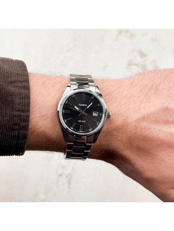 Casio Casio Zegarek UTP-1302PD-1AVEF Srebrny