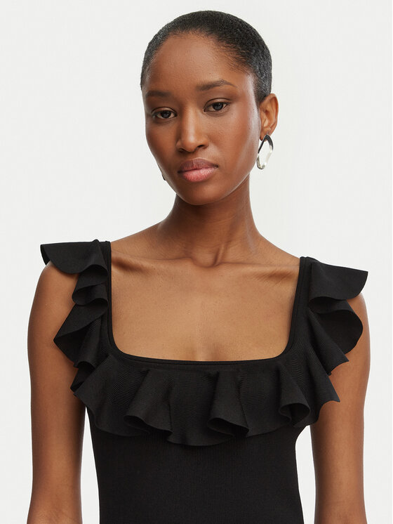 MICHAEL Michael Kors MICHAEL Michael Kors Ikdienas kleita MS683CG33D Melns Slim Fit