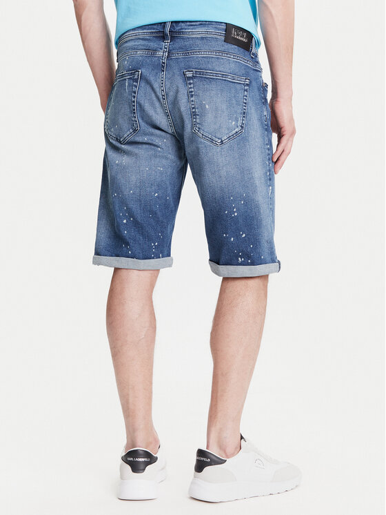 KARL LAGERFELD KARL LAGERFELD Pantaloni scurți de blugi 265820 552832 Bleumarin Regular Fit