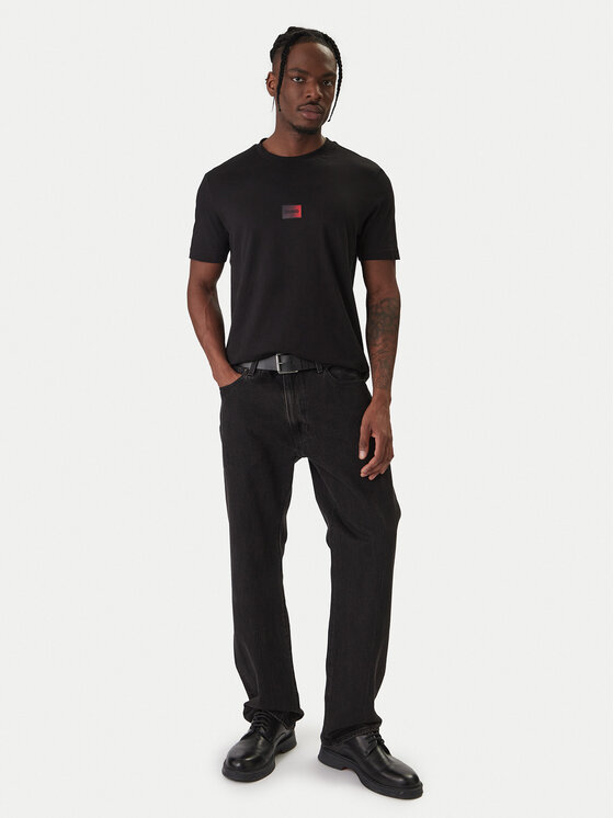 HUGO HUGO Футболка Danotie 50553124 Чорний Regular Fit