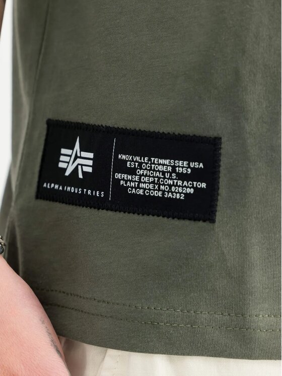Alpha Industries Alpha Industries T-Shirt AI.258505 Zielony Regular Fit
