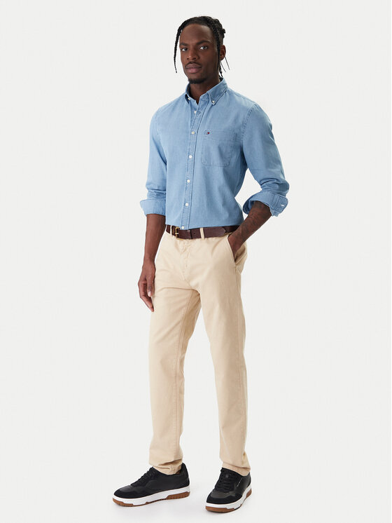 Tommy Hilfiger Tommy Hilfiger Koszula jeansowa Bedford MW0MW41689 Niebieski Regular Fit