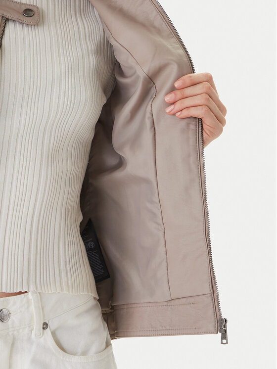 ONLY ONLY Куртка зі штучної шкіри Bandit 15081400 Бежевий Regular Fit