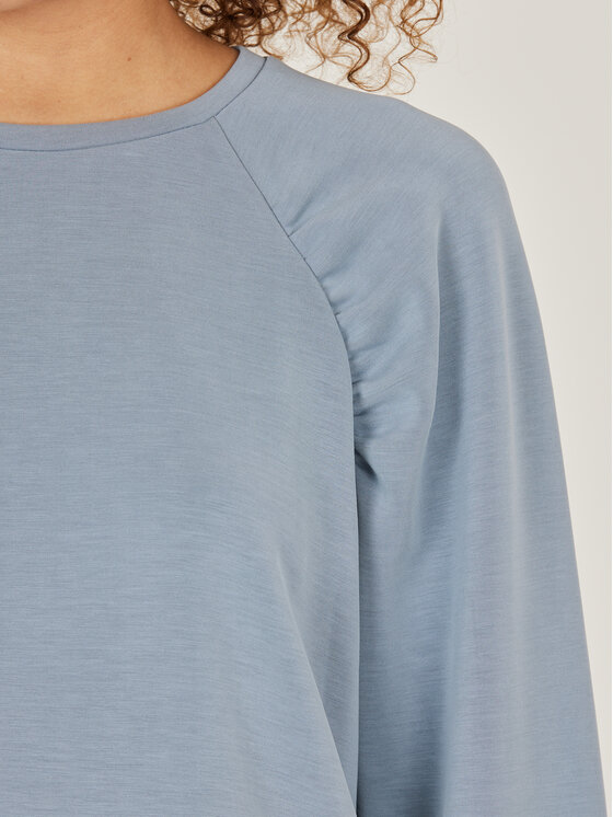 Athlecia Athlecia Bluză Jillnana W Balloon Sleeve Sweat EA223322 Albastru Regular Fit