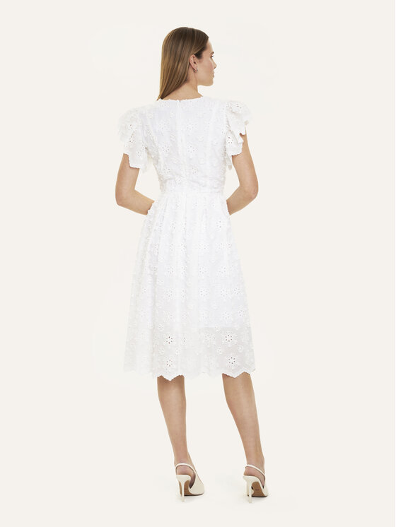 KMX KMX Sukienka letnia 921960002 Biały Flare Fit