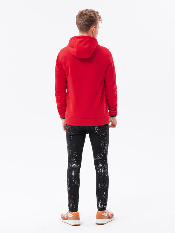 Ombre Ombre Mikina B979 Červená Regular Fit