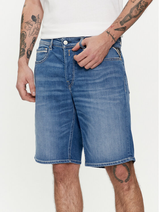 REPLAY Replay Дънкови шорти M1072 .000.573 Син Regular Fit