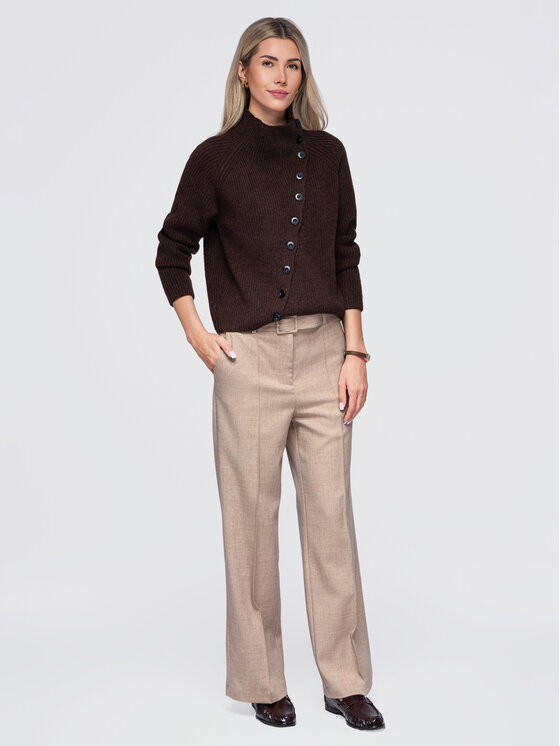 Ombre Ombre Svetr OW-SW-E0014 Hnědá Regular Fit
