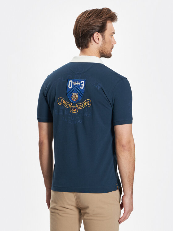 La Martina La Martina Poloshirt VMP600 PK097 Dunkelblau Regular Fit