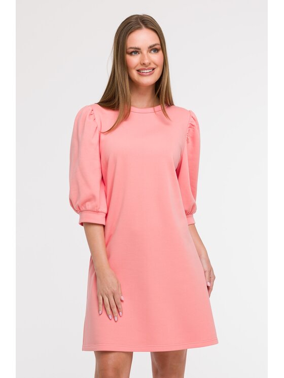 BeWear BeWear Sukienka letnia B291 Różowy Comfortable Fit