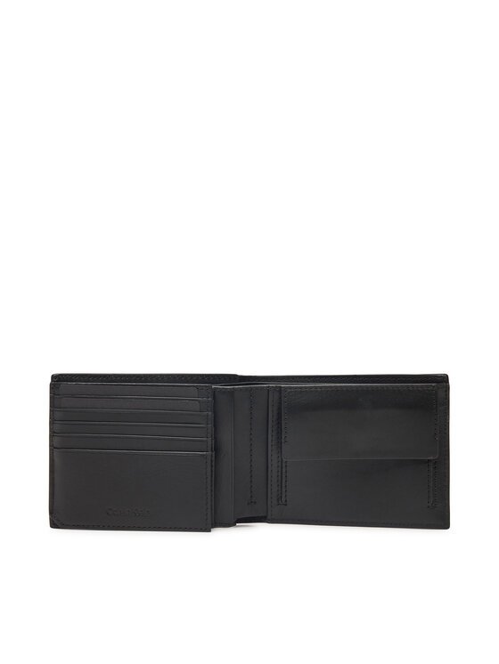Calvin Klein Calvin Klein Vīriešu maks Epi Ck Trifold 10Cc W/Coin K50K512863 Melns