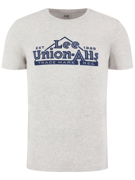 Lee Lee Тишърт Heritage Tee L63QFQ03 112115168 Сив Regular Fit