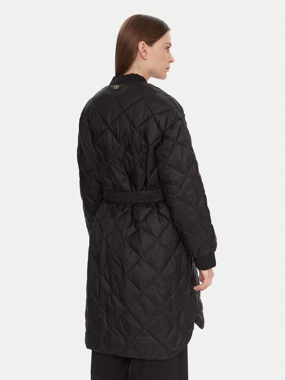 TWINSET TWINSET Átmeneti kabát 252TP2130 Fekete Regular Fit