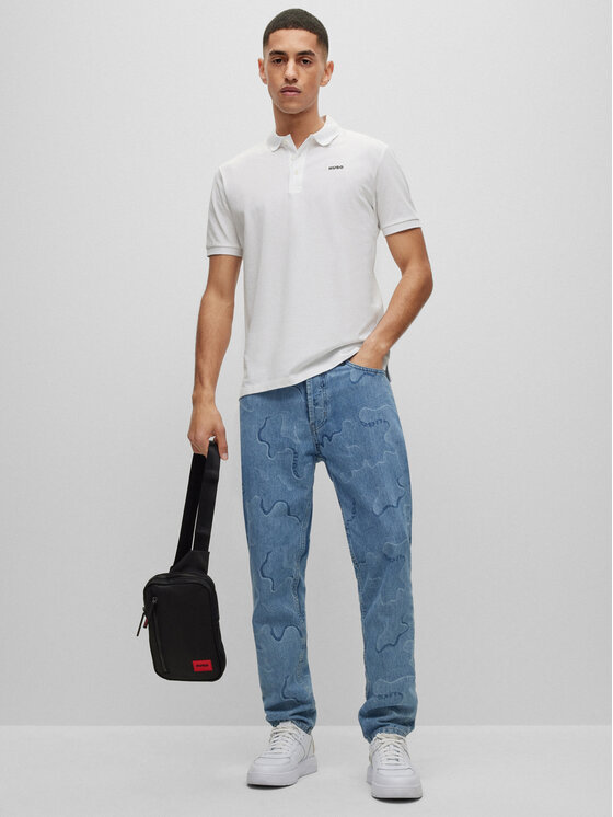 HUGO Hugo Polo Donos222 50466182 Balts Regular Fit