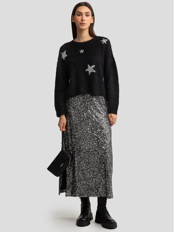 BIG STAR BIG STAR Sweter STARLIA Czarny Comfort Fit
