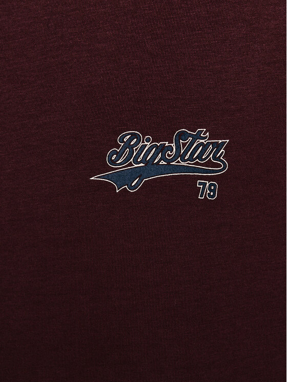 BIG STAR BIG STAR T-Shirt KOLA Bordowy Basic Fit