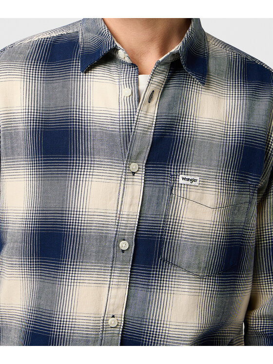 Wrangler Wrangler Koszula 112371651 Granatowy Regular Fit