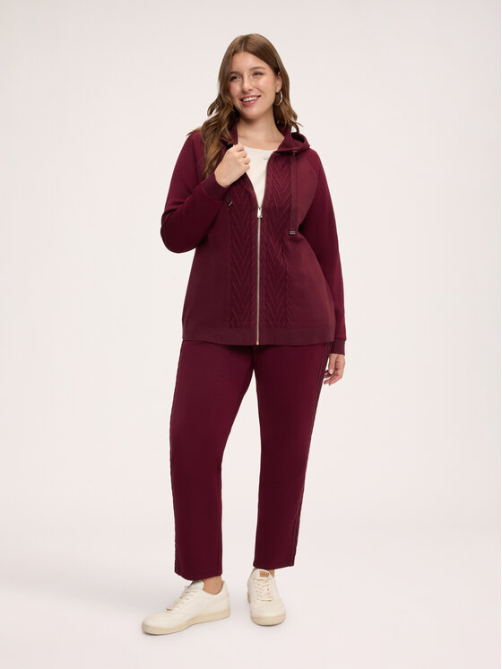 Fiorella Rubino Fiorella Rubino Bluza G80CL009526N036 Bordowy Regular Fit