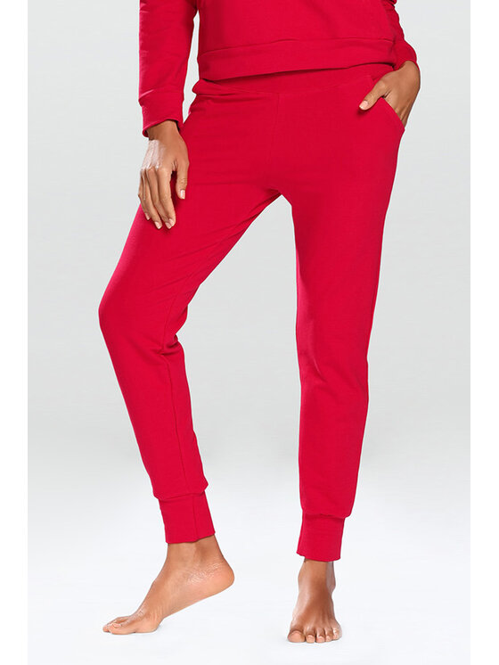 DKaren Sport DKaren Sport Spodnie dresowe Seattle Czerwony Classic Fit
