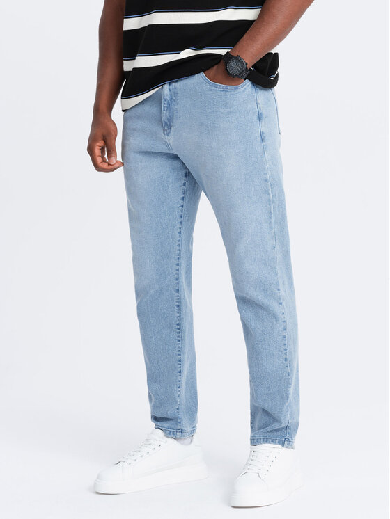Ombre Ombre Jeansy OM-PADP-0162 Modrá Regular Fit