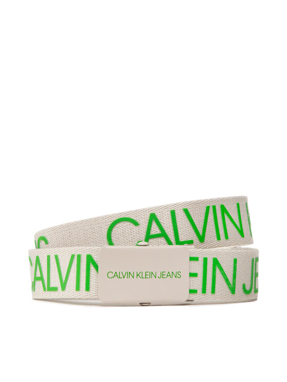 Curea pentru copii Calvin Klein Jeans Canvas Logo Belt IU0IU00125 Bej