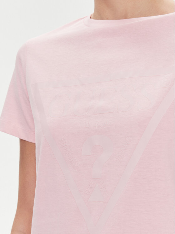 Guess Guess Tricou Adele V2YI07 K8HM0 Roz Regular Fit