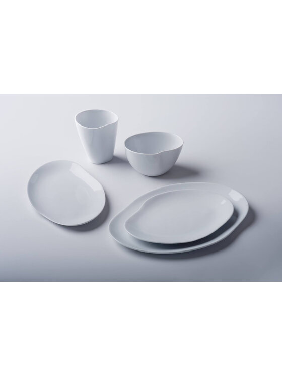 Ćmielów Design Studio Ćmielów Design Studio Komplet talerzy Craft Biały